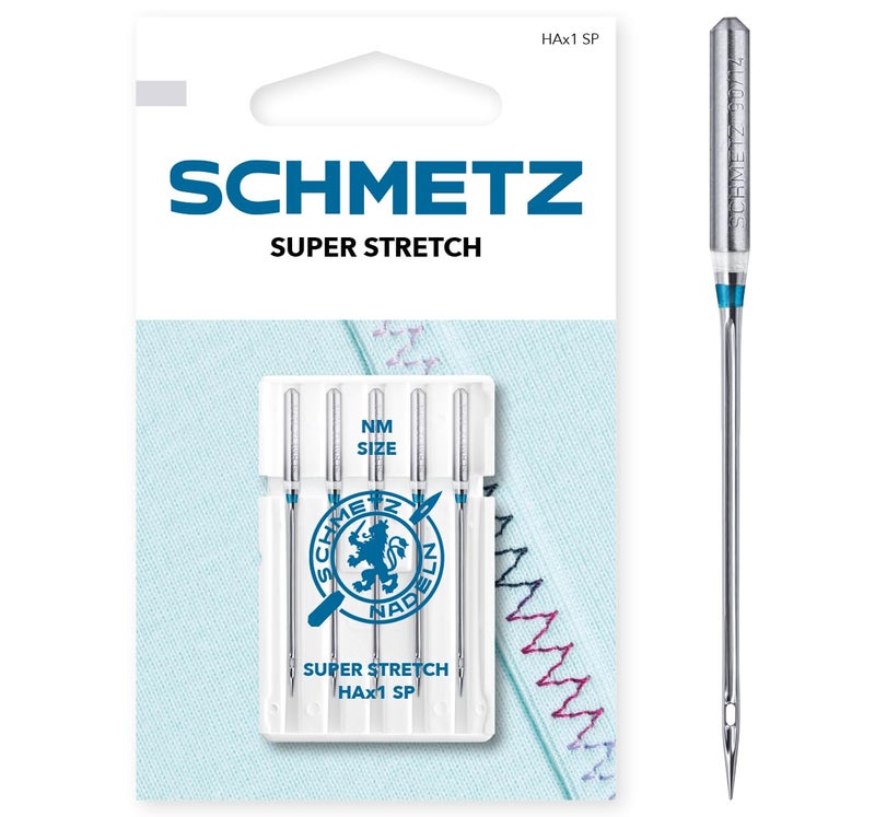 SCHMETZ NÃ¤hmaschinennadeln: 5 Super Stretch-Nadeln, Nadeldicke 75/11, HAx1SP, auf jeder gÃ¤ngigen HaushaltsnÃ¤hmaschine einsetzbar, fÃ¼r die Verarbeitung elastischer Stoffen mit dickeren NÃ¤hfÃ¤den - Image 1